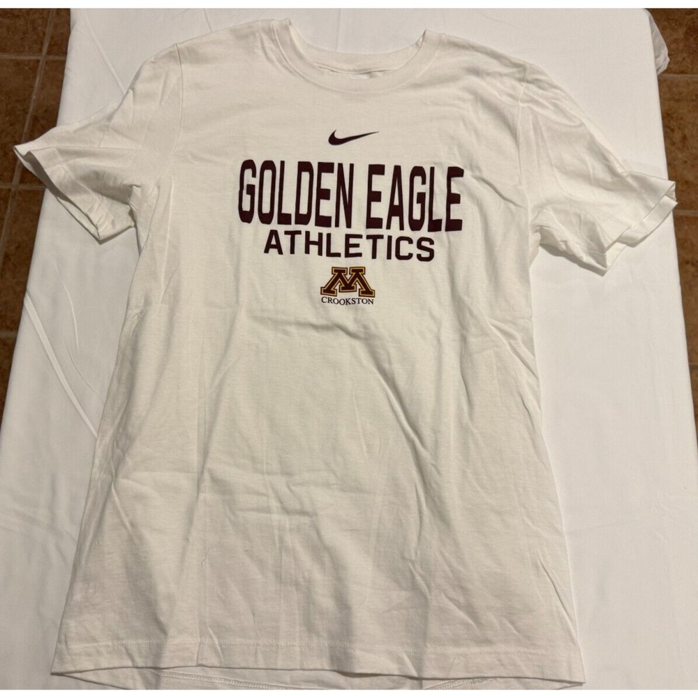 University of Minnesota Crookston Athletics Nike White T-Shirt - Size M - Cotton